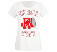 Flip Womens Rydell High School Logo Grease Costume T-Shirt White UK 8-10 (M)