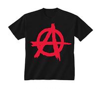 Flip Youth Kids Childrens Anarchy Symbol Punk T-Shirt Black 9-11 Years (L)