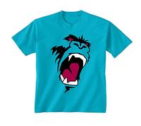 Flip Youth Kids Childrens Gorilla Monkey King Kong Face T-Shirt Sapphire Blue 5-6 Years (S)