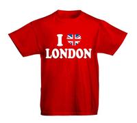 Flip Youth Kids Childrens I Love London Union Jack Heart T-Shirt