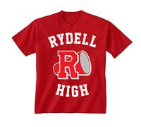 Flip Youth Kids Childrens Rydell High School Logo Grease Costume T-Shirt Red 9-11 Years (L)