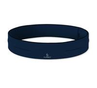 FlipBelt Classic Running Belt for Phone and Small Accessories, Exercise Waist Pouch for Women and Men, Midnight Blue, M