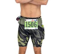 FlipBelt Men's Trail Run Compression Shorts, Pinnacle Black, Medium