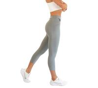 FlipBelt Women's Standard Mid Rise Athletic Leggings, Light Gray, M