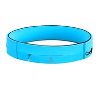 FlipBelt Zipper Running Belt for Phone and Small Accessories, Exercise Waist Pouch for Women and Men, XL, Aqua