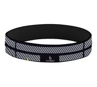 FlipBelt Zipper Running Belt for Phone and Small Accessories, Exercise Waist Pouch for Women and Men, XL, Reflective Black