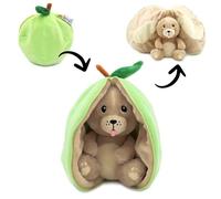 FLIPETZ Crocket Reversible Apple to Dog Plush Toy Gift, 9 in