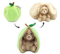 FLIPETZ Crocket The Dog Plushie - Reversible Apple to Dog 2-in-1 Soft Toy - 9 Inch Kids Transforming Plush Toy Cute, Collectible, Durable, Stuffed Animal Gift for All Ages