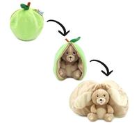 FliPetz Crocket the Dog Reversible Plush Soft Toy converts into Fruit. Zip-Up transforms between fruit & cute dog soft toy. Awakens children imagination during the transformation process (green)