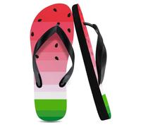 Flipflops Unisex Flip Flop Womens Black, Red Green Watermelon Bathroom Shower Sandals Lightweight Summer Sandals Gifts Dad Valentines Gifts, Size 5 (240MM)