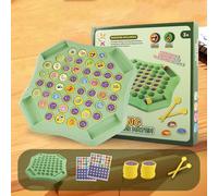 Flipfun Flip Match Board Game - Educational Memory Chess Game for Kids & Toddlers, Plastic Board with 52 Rounds & 2 Turning Pens, Fruit/Animal Theme for Party Activities animal