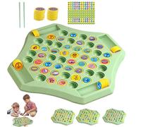 Flipfun Flip-Match Board Game, Flip Chess Memory Game, Flip Matching Board Game, Creative Double Cartoon Pattern Flip Memory Chess for Kids and Family Party Gatherings (Three in One)