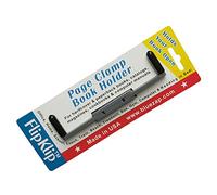 FlipKlip - Portable Book Holder, Page Holder, Book Clip, Cookbook Stand Holder (Light Gray)