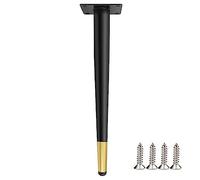 FLIPP Heavy-duty metal furniture legs, adjustable non-slip foot pads, silent and not hurting the floor table legs, load-bearing 400kg, coffee table dresser desk (Color : Black gold, Size : 40cm)