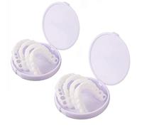 Flipped Warmth 2 Pairs False Teeth Dentures Fake Teeth Whitening Cosmetic Clip in Veneers Teeth, False Teeth Veneers Top and Bottom Teeth Veneers for Men and Women