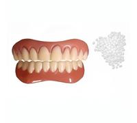 Flipped Warmth 2 Pairs Upper & Lower Teeth Veneers, Cosmetic Teeth, Natural Shade, Comfortable Snap on Veneers Teeth for Extended Wear, Teeth Veneers for Men And Women