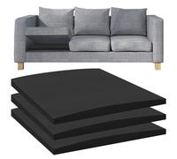 Flipped Warmth Black Couch Sofa Cushion Support 19.6"x 19.6" upholstery foam for Sagging Seat-High Density Foam Under Furniture Loveseat Chair Seat Cushion Sag Repair, 3 Pack