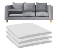 Flipped Warmth Couch Supports for Sagging Cushions Couch Supporter for Under The Cushions High Density Foam Sofa Cushion Support 19.7"x19.7", 3PCS Furniture Seat Sagging Repair, White