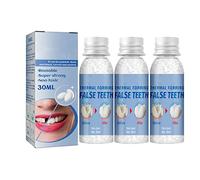 Flipped Warmth Moldable False Teeth, Temporary Tooth Repair Beads for Missing Tooth Filling Material with Broken Teeth, Multifunction Temporary Tooth Repair Set Plastic,90g