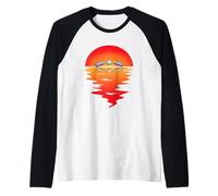 Flipper Ball Pinball Game Flipping Ball Sunset Pinball Raglan Baseball Tee