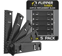 Flipper MAX Magnetic Aquarium Fish Tank Cleaner ABS Replacement Blades - Straight Edge 5-Pack - Acrylic Tanks