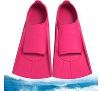 Flippers Kids Swim Fins,Children Flippers Swimming Training Fins, Comfortable Silicone Diving fin Suitable Size for Beginners Kids Adults Swimming and Diving,Trusted by Coaches - (Red -XS)