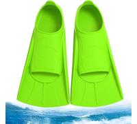 Flippers Kids Swim Fins,Children Flippers Swimming Training Fins, Comfortable Silicone Diving fin Suitable Size for Beginners Kids Adults Swimming and Diving,Trusted by Coaches - (LimeGreen -XXS)