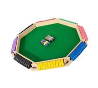 Flipping Board Set with 16 Unique Dices for Children Sensory and Imagination Games Role Playing Props Wooden Table Number Board