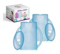 Flipping Holder 2-Pack, Multipurpose Squeeze-Proof Food Pouch Holder and Juice Box Holder (Aqua Blue x2)