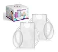 Flipping Holder 2-Pack, Multipurpose Squeeze-Proof Food Pouch Holder and Juice Box Holder (Aqua Blue x2)