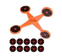 Flipping Roller Shoo-ting Target Thickened Steel | Moving Target with 10 Sheets Of Splashes Targets Paper | Rotating Tar-get Walking Flipping for Outdoor Backyard Practice