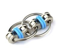 Flippy Chain Fidget Toy Relieve Stress Reducer Stress Relieving Chain Toy Metal Hand Spinner Toy for Kids and Adults(light Blue)