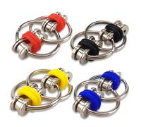 Flippy Chain Fidget Toy Set - 4 Metal Roller Chains for Stress Relief and Focus - Discreet Fidget Toy for Anxiety, Kids, Adults, Office, School Use