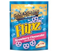 Flipz Limited Edition Strawberry Cheesecake Flavour Coated Pretzels 90g