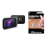 FLIR C3-X Compact Thermal Imaging Camera with Wifi: High Resolution Infrared Imager for Inspection & Duracell CR2032 Lithium Coin Batteries 3V (2 Pack) - Up to 70% Extra Life*