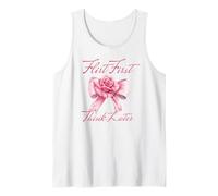 Flirt First Think Later Coquette Core Aesthetics Tank Top