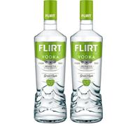 FLIRT Green Apple Flavoured Vodka 70 or Cocktails and Mixed Drinks, 37.5% ABV, Five Times Distilled, Made from the Finest Ingredients (Pack of 2)