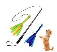 Flirt Pole Dogs Rope - Extendable Pet Teasing Rope, Chasing Puppy Stick Obedience Training | Teaser Wand Pet Flirt Stick Pole with Detachable Rope, Fleece Toy for Outdoor Exercise