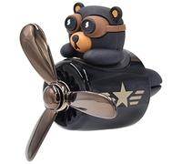 FLIRTARE Bear Pilot Retro Airplane Car Air Freshener - Personalised Air Vent Clip, Premium Long-Lasting Fragrance, Car Accessories