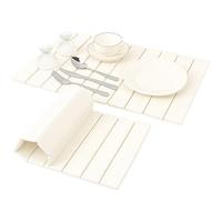 FLIRTARE Large Stone Drying Mat for Kitchen - 60x40cm Diatomite Dish Drying Pad for Sink, Reusable Foldable Non-Slip Mat for Countertop, Dish Rack & Marble Worktop - Quick Dry, Grey