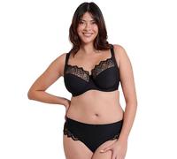 Flirtelle Full Cup Side Support Bra Emilie Deco Womens Ladies Underwear Lingerie Black Cup Size 36H