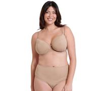 Flirtelle Josie Underwired Plunge Bra Womens Underwear Lingerie Taupe, F-J
