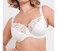 Flirtelle Swirl Balcony Bra Embroidered Underwired Lingerie In White White