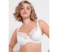 Flirtelle Swirl Balcony Bra Embroidered Underwired Lingerie In White White 36FF