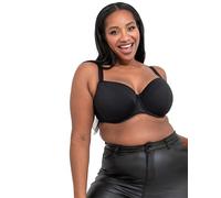 Flirtelle Underwired Balcony Bra Emma Padded Womens Ladies Underwear Lingerie Black Cup Size 34GG