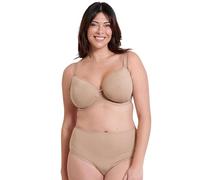 Flirtelle Underwired Plunge Bra Josie Low Neck Womens Ladies Underwear Lingerie Light Taupe Cup Size 34G