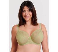 Flirtelle Viola Geo Stretch Lace Balcony Bra In Light Green Light Green