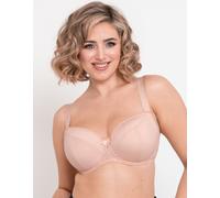 Flirtelle Women's Emma Balcony Bra Padded Underwired Lingerie in Beige | Size: 40K Flirtelle Beige 40K