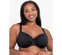 Flirtelle Women's Emma Balcony Bra Padded Underwired Lingerie in Black | Size: 36GG Flirtelle Black 36GG