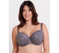 Flirtelle Women's Isla Balcony Bra Padded Underwired Lingerie in Grey | Size: 36H Flirtelle Grey 36H